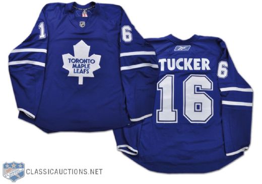 Darcy Tucker 2007-08 Toronto Maple Leafs Game-Worn Jersey - Photo-Matched!