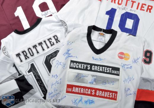 Bryan Trottiers Oldtimers Hockey Signed & Multi-Signed Jersey Collection of 7