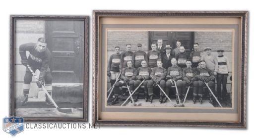 Leo Bourgaults 1926-27 Toronto St. Pats Framed Team Photo & Individual Photo Collection of 2