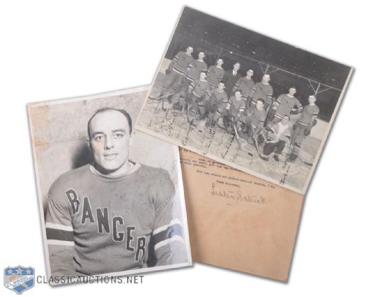 1926-27 New York Rangers Team-Signed Photo, Ching Johnson Signed Photo & Lester Patrick Signed Letter