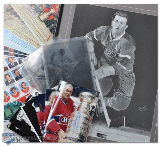 Maurice Richard, Jean Beliveau & Henri Richard Collection of 27 Signed Photos / Pictures ++++