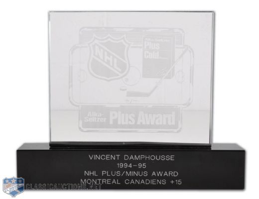 Vincent Damphousses 1994-95 Montreal Canadiens NHL Plus/Minus Award (10")