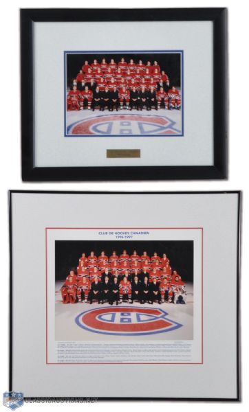 Vincent Damphousses 1996-97 & 1997-98 Montreal Canadiens Official Team Photo Collection of 2