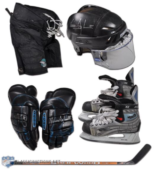 Vincent Damphousses San Jose Sharks Game-Used Equipment Collection of 5