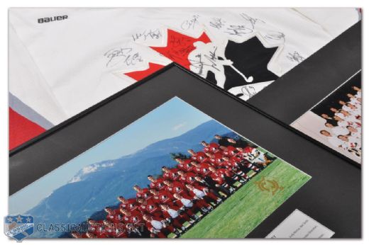 Team Canada 1996 World Cup of Hockey Jersey Team-Signed by 23, Including Gretzky, Messier & Yzerman, Plus Team Photo Collection of 2