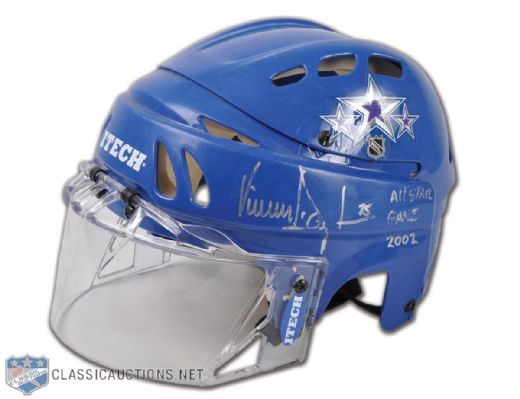 Vincent Damphousses Los Angeles 2002 NHL All-Star Game Signed Game-Worn Helmet