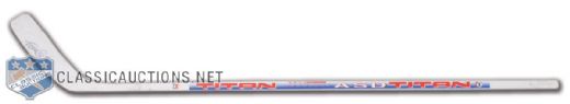 Teemu Selanne 1990s Winnipeg Jets Signed Game-Issued Titan Stick