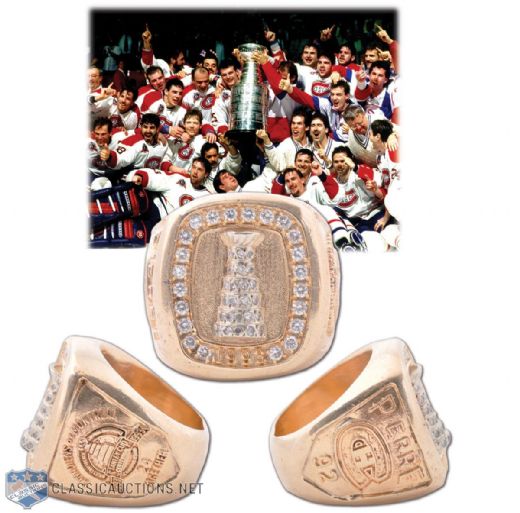 Montreal Canadiens 1993 Stanley Cup Commemorative Gold & Diamond Ring