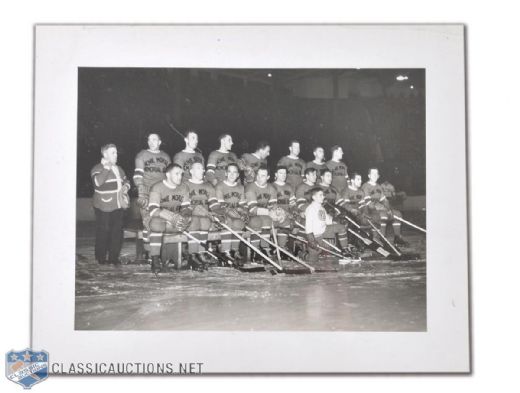 Scarce 1937 Howie Morenz Memorial Game Canadiens & Maroons Team Photo