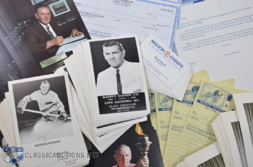 Maurice Richard Personal and Business Memorabilia Collection of 605