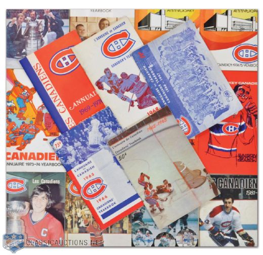 Huge Collection of Montreal Canadiens Media Guides