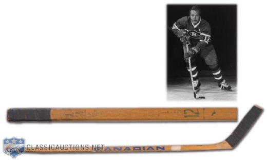 Yvan Cournoyer Mid-1970s Canadian Game-Used Stick