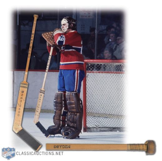 Ken Dryden 1971 Autographed Sher-Wood Game-Used Rookie Stick
