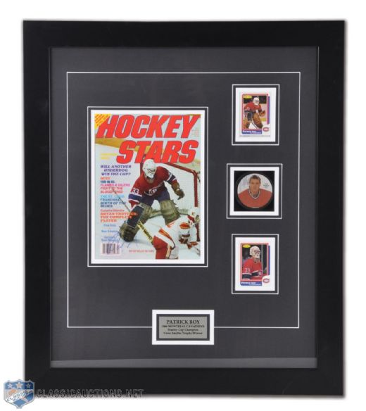 Patrick Roy Montreal Canadiens 1986 Stanley Cup Signed Framed Montage <br>(23 1/2" x 27 1/2")