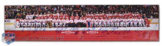 Montreal Canadiens 2009 Centennial Game Poster Signed by 41 (14" x 60")