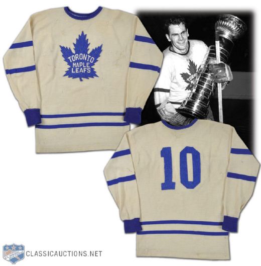 Syl Apps Late-1930s Toronto Maple Leafs Game-Worn Wool Sweater