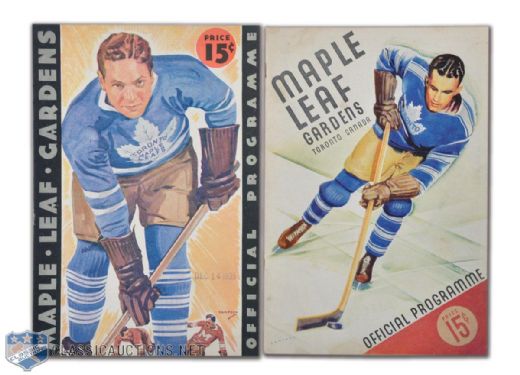 1935 Toronto Maple Leafs Program Collection of 2