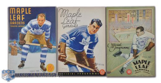 Late-1930s Toronto Maple Leafs Program Collection of 3