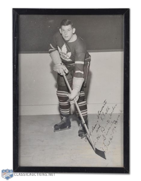 Vintage Signed Bucko McDonald Toronto Maple Leafs Photo (14" x 10")