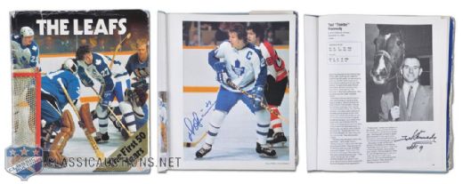 The Leafs - The First 50 Years Hardcover Book Autographed by 32