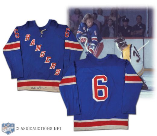 Early-1970s Glen Sather New York Rangers Game-Worn Jersey