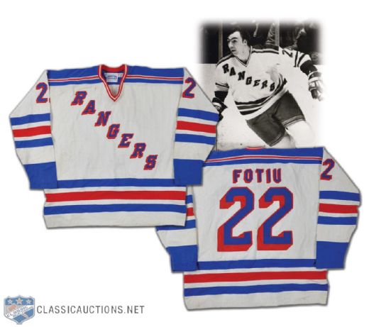 Early-1980s Nick Fotiu New York Rangers Game-Worn Jersey