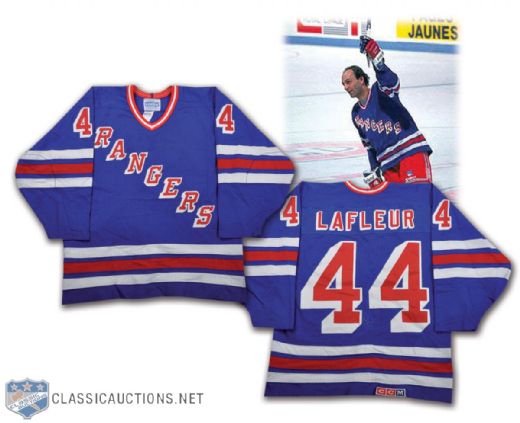 1988-89 Guy Lafleur New York Rangers Game-Worn Pre-Season Jersey