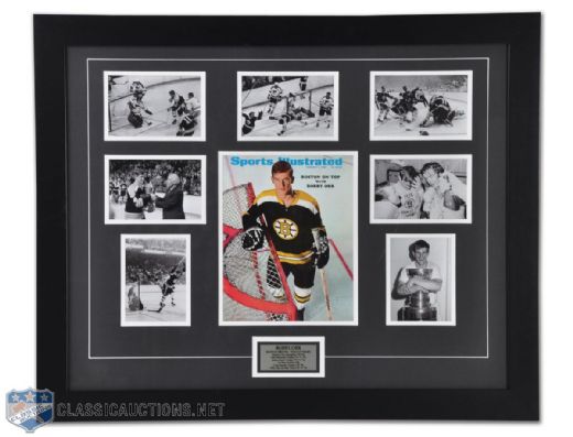 Bobby Orr Boston Bruins The Cup Years Signed Framed Montage (25 1/2" x 31 1/2")