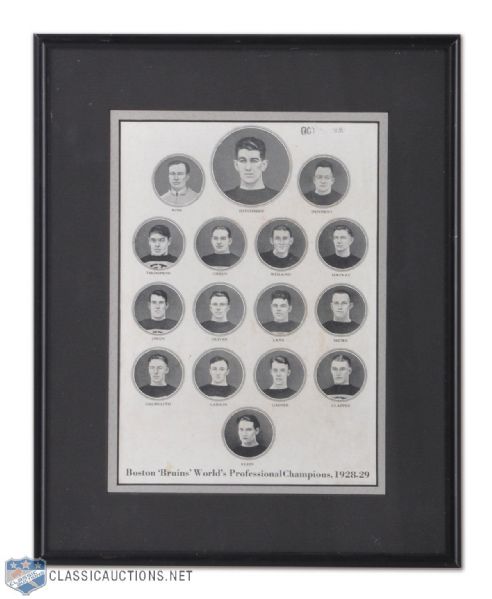 1926-27 & 1928-29 Boston Bruins Framed Team Photo Collection of 2