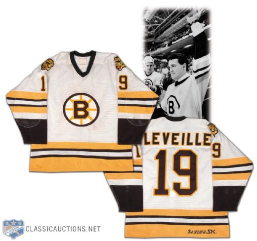 Normand Leveille 1982-83 Boston Bruins Game-Worn Home Jersey