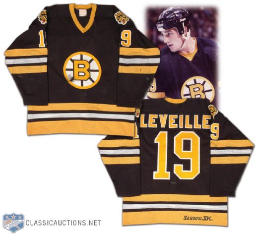 Normand Leveille 1982-83 Boston Bruins Game-Worn Road Jersey - Photo-Matched!