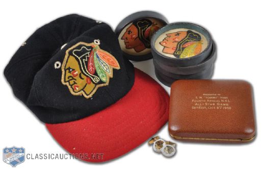Tommy Ivan Chicago Black Hawks Memorabilia Collection w/ 1950 NHL All-Star Game Clock