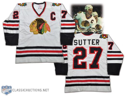 Darryl Sutter 1982-83 Chicago Black Hawks Game-Worn Jersey