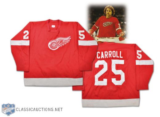 Greg Carroll 1978-79 Detroit Red Wings Game-Worn Jersey