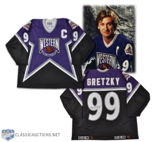 Wayne Gretzky 1993-94 Signed All-Star Game Western Conference Photo Shoot Jersey - Photo-Matched!