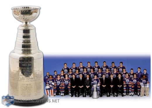 1989-90 Edmonton Oilers Stanley Cup Championship Trophy (13) from Peter Pocklington