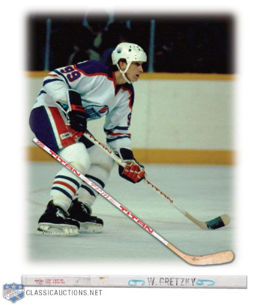 Wayne Gretzky 1980-81 Edmonton Oilers Titan Game-Used Stick