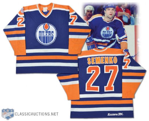 Dave Semenko 1980-81 Edmonton Oilers Game-Worn Jersey