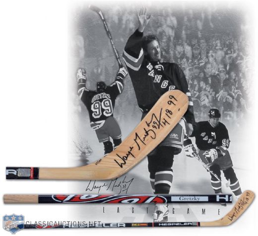 Wayne Gretzky 1999 Last Game WGA Limited Edition Signed Stick