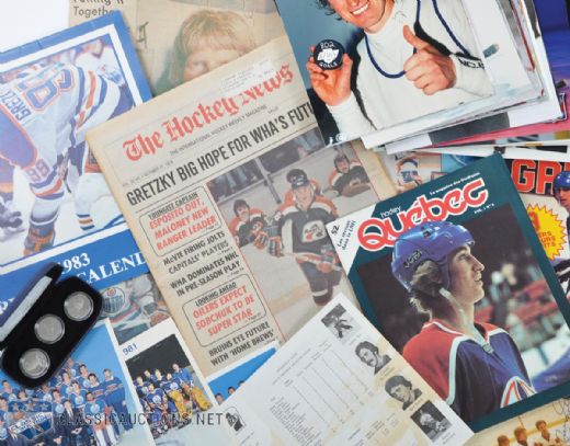 Wayne Gretzky Collection Including Indianapolis Racers Memorabilia