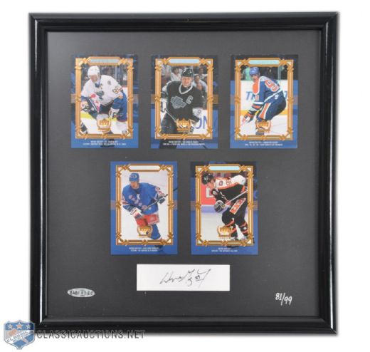 Wayne Gretzky Signed Framed UDA 5-Card Set Limited Edition #81 of 99 (12" x 11 1/2")