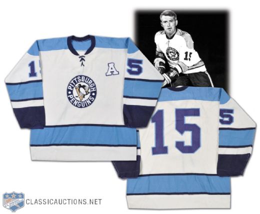 Pittsburgh Penguins Late-1960s #15 Game-Worn Jersey