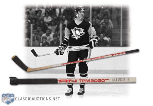 Mario Lemieux 1984-85 Pittsburgh Penguins Rookie Season Game-Used Titan Stick