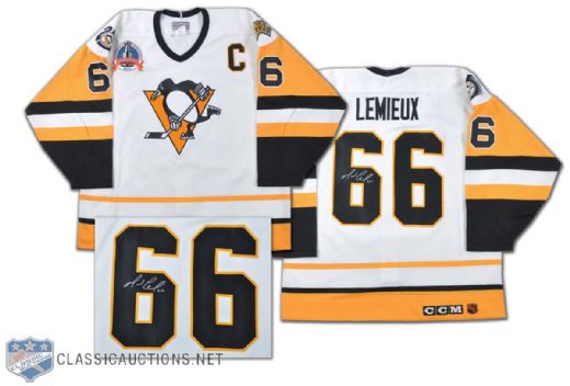 Mario Lemieux 1992 Pittsburgh Penguins Signed Jersey