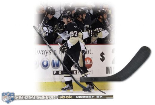 Sidney Crosby 2009-10 Pittsburgh Penguins Reebok 10K Game-Used Stick