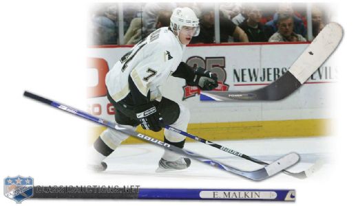 Evgeni Malkin 2007-08 Pittsburgh Penguins Bauer ONE90 Game-Used Stick