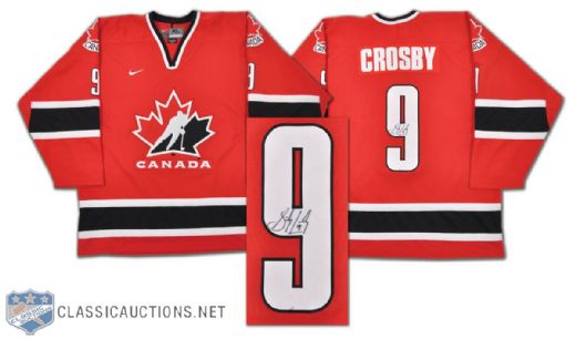 Sidney Crosby 2005 One-of-a-Kind World Junior Championships Team Canada Autographed Jersey
