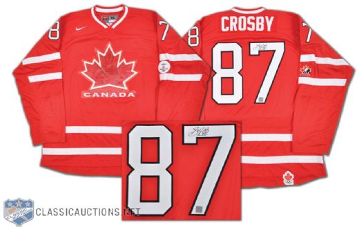 Sidney Crosby Autographed Team Canada 2010 Olympics Jersey