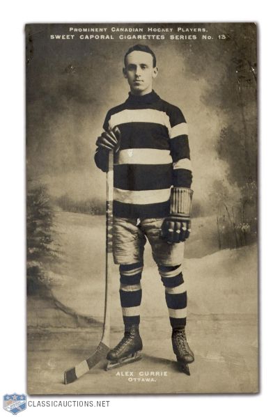 1910-11 Sweet Caporal #13 - Ottawa Senators Alex Currie Postcard
