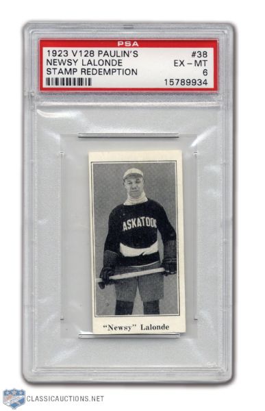 1924-26 Paulins Candy V128 #38 Newsy Lalonde PSA 6 - None Higher!